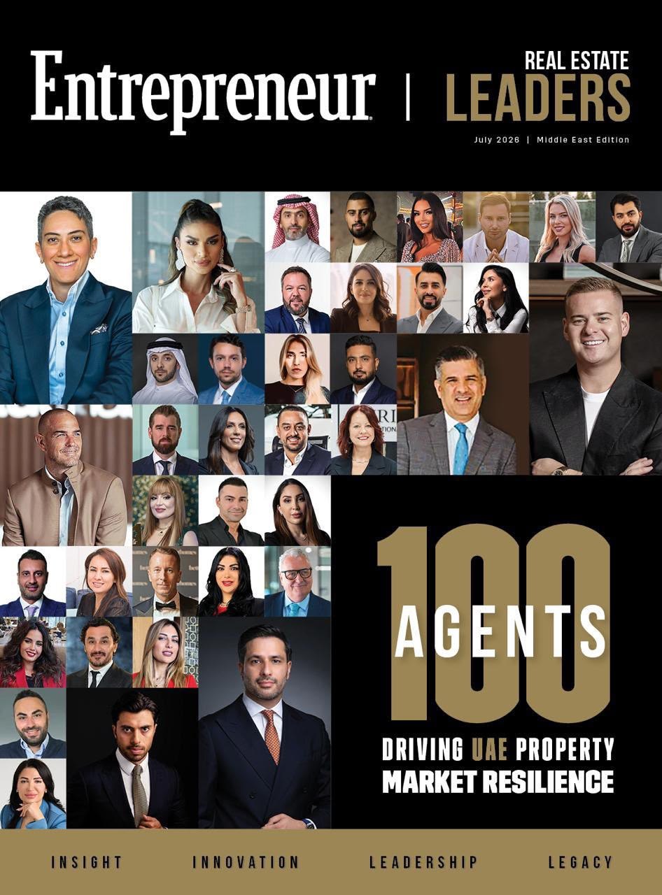 Bardia Eshghi featured on the Entrepreneur Middle East cover — Top 10 Real Estate Leaders 2026